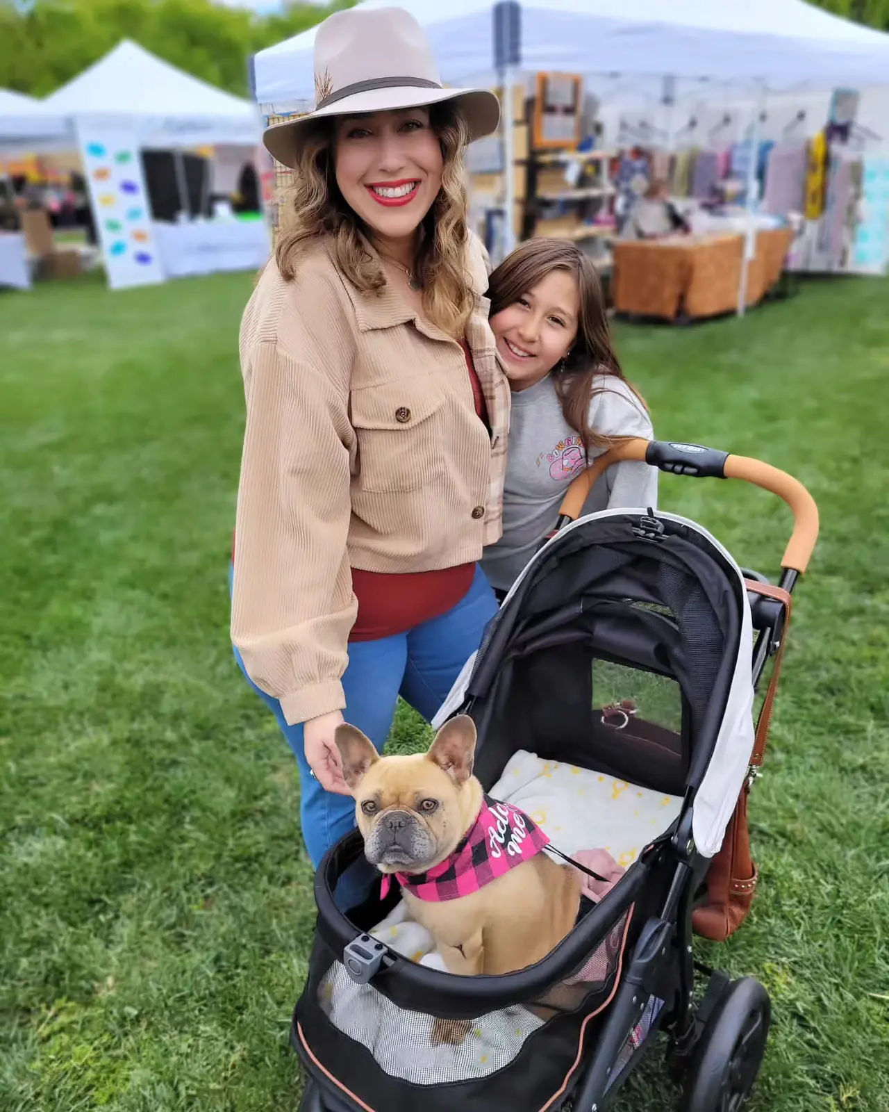 Jen and one of her kids at a community adoption outreach event